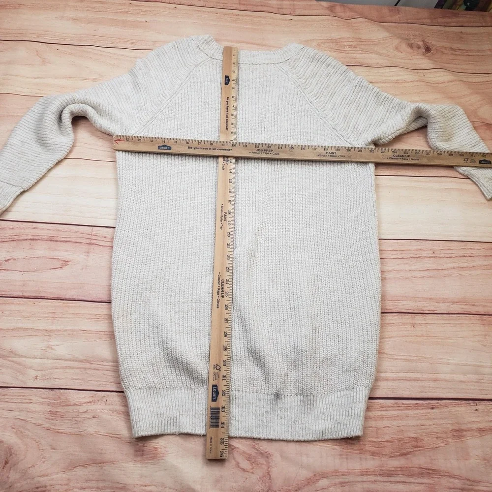 Free People Sweater Womens XS White High Low Hem Knit Pullover Scoop Neck‎